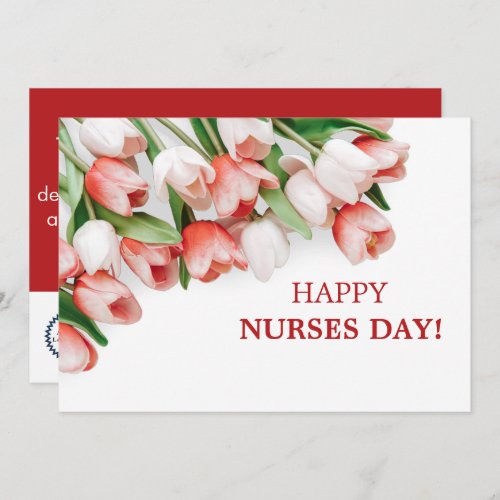 Corporate  Happy Nurses Day Floral Greeting Card