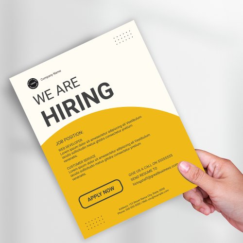 Corporate Hiring Job Vacancy Custom BUSINESS logo Flyer