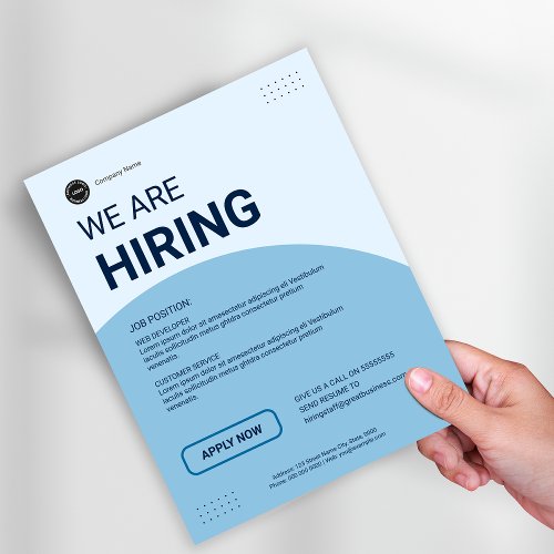 Corporate Hiring Job Vacancy Custom BUSINESS logo Flyer