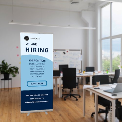 Corporate Hiring Job Vacancy Custom BUSINESS logo Retractable Banner
