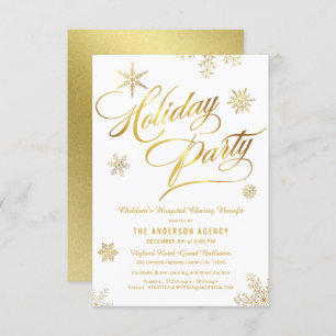 Corporate Holiday Charity Benefit Fundraiser Invitation