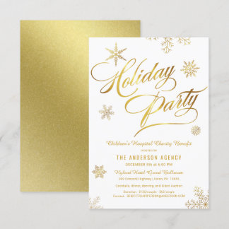 Corporate Holiday Charity Benefit Fundraiser Invitation