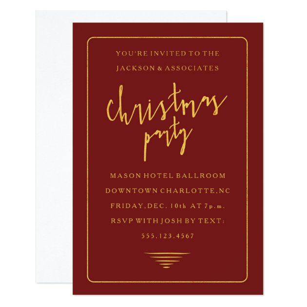 Corporate Holiday Christmas Party Invitation