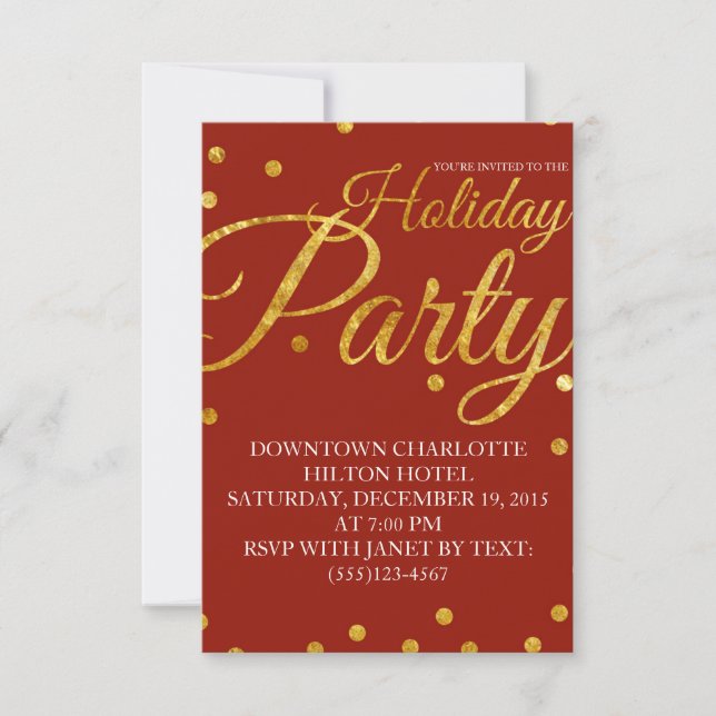 Corporate Holiday Christmas Party Invitation (Front)