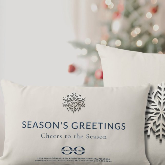 Corporate Holiday Decor Lumbar Pillow (Creator Uploaded)
