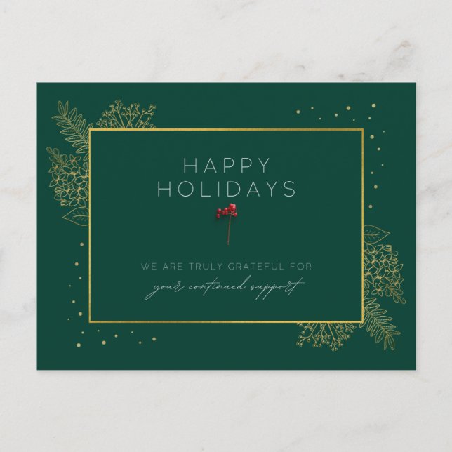 Corporate Holiday Greeting Card Happy Holidays (Front)