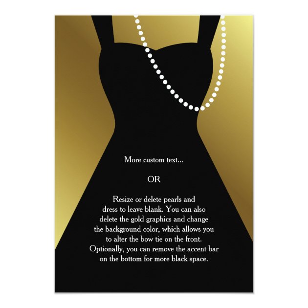 Corporate Holiday Party | Black And Gold Tuxedo Invitation