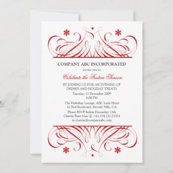 Corporate Holiday Party Invitation by thepapershoppe at Zazzle