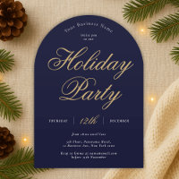 Corporate Holiday Party Navy & Gold Business Arch