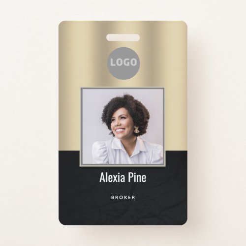 Corporate Holog Gold Employee ID Logo Name Photo Badge