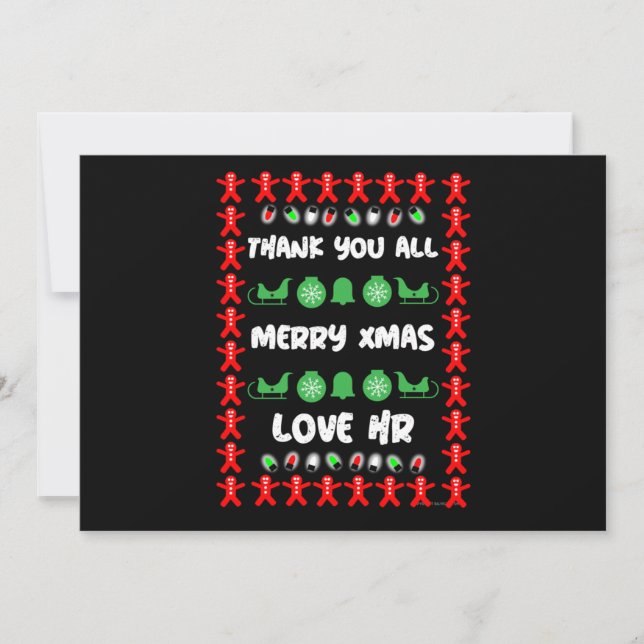 Corporate HR Christmas Gifts  Holiday Card (Front)