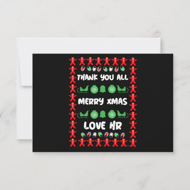 Corporate HR Christmas Gifts  Holiday Card (Front)