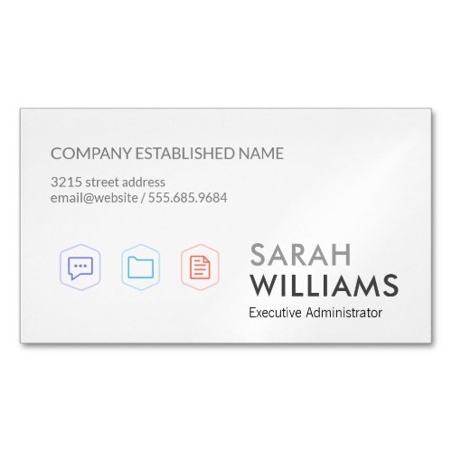 Corporate Icons Business Card Magnet