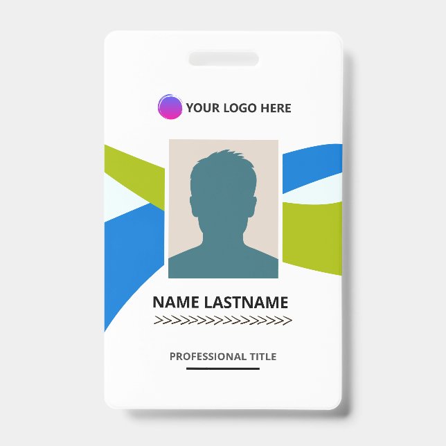 Corporate ID Card Design Template Badge (Front)