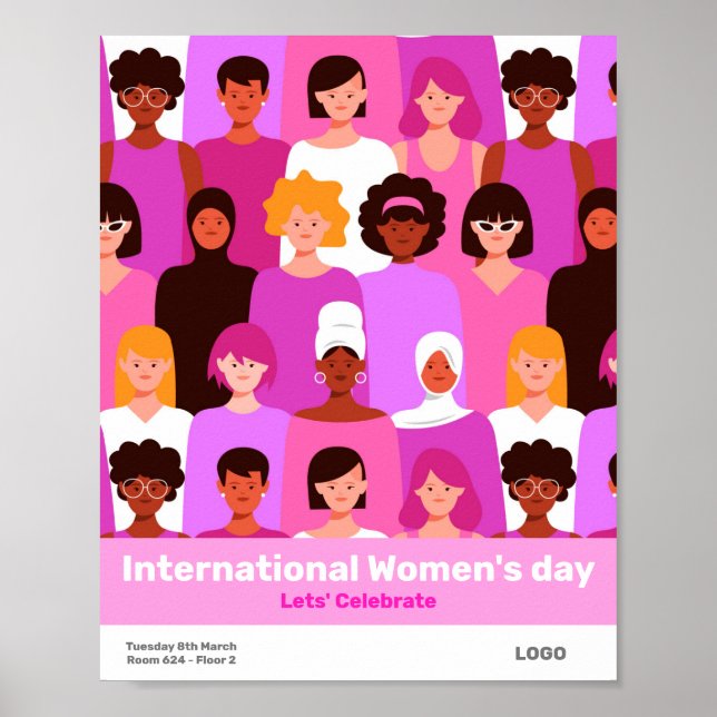 Corporate international women's day 8 march poster (Front)