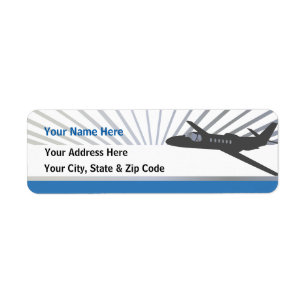 Corporate Jet Aircraft Label
