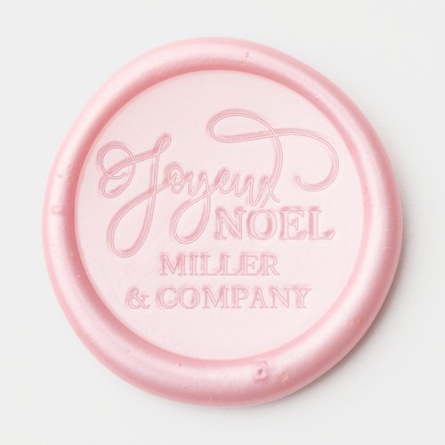 Corporate Joyeux Noel Script Company Name Wax Seal Sticker