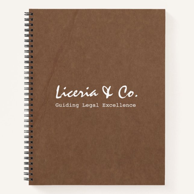 Corporate Law Firm Design Notebook (Front)