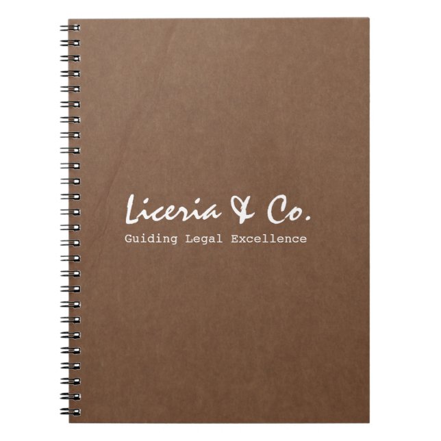 Corporate Law Firm Design Notebook (Front)