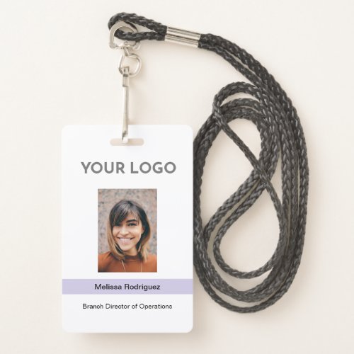 Corporate Lilac Employee Photo ID Badge