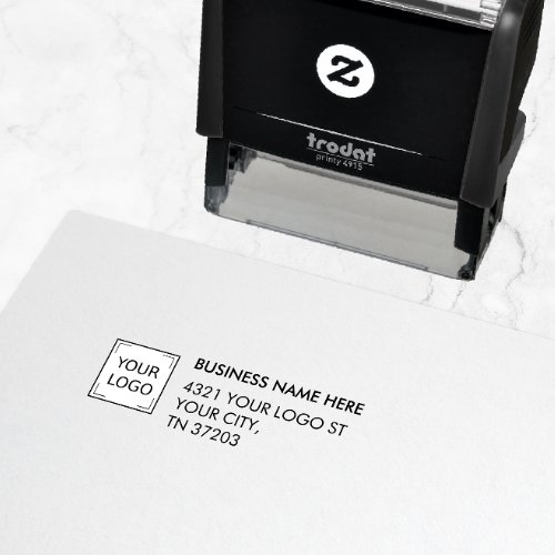 CORPORATE LOGO AND ADDRESS BUSINESS SELF_INKING STAMP