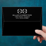Corporate Logo Black Back Flap Return Address Envelope<br><div class="desc">Simple Corporate Logo Black Envelope White Classic Block Typography Company Name Return Address Back Flap. Customize your envelopes with your branded logo,  company name and return address.</div>