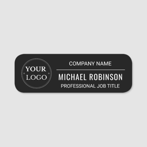 Corporate Logo Branded Professional Employee  Name Tag