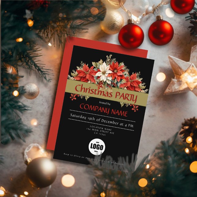 Corporate Logo Christmas Party Invitation (Corporate Logo Christmas Party Invitation)