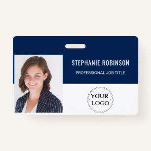 Corporate Logo, Employee Photo, Name, Bar Code Badge