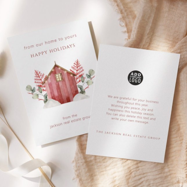 Corporate Logo From Our Home To Yours Holiday Card (Creator Uploaded)