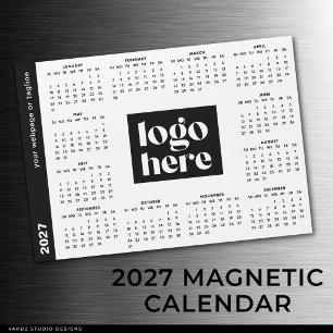 Corporate Logo Full Year 2027 Magnetic Calendar 