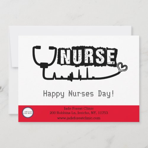 Corporate Logo Happy Nurses Day Greeting Card