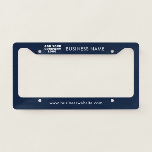 Corporate Logo Modern Business Coworkers License Plate Frame