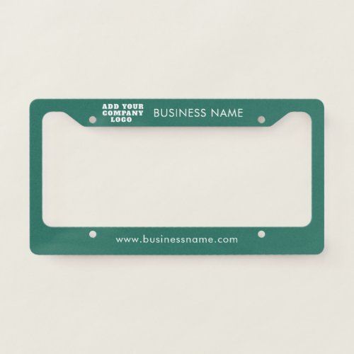 Corporate Logo Modern Business Owner License Plate Frame