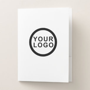 Corporate Logo Modern Classic White Pocket Folder