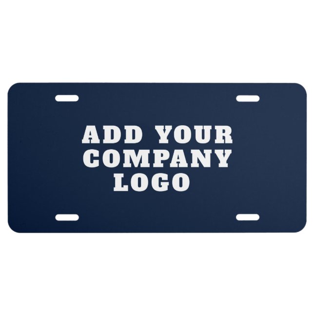 Corporate Logo Modern Simple Business Fleet License Plate (Front)