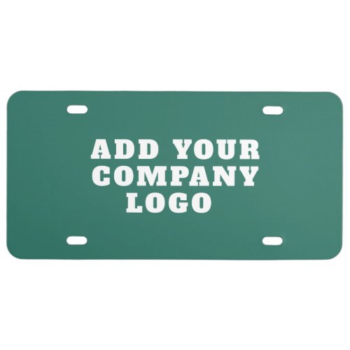 Corporate Logo Modern Simple Business Owner License Plate