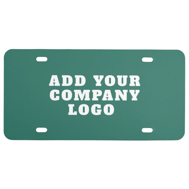 Corporate Logo Modern Simple Business Owner License Plate (Front)
