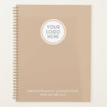 Corporate logo Notebook Planner & business info<br><div class="desc">Make this Corporate Notebook with logo and business info your own. A template in a modern minimalist style which can be easily updated with your company logo and company slogan or info. If you need any help personalizing this product, please contact me using the message button and I'll be happy...</div>