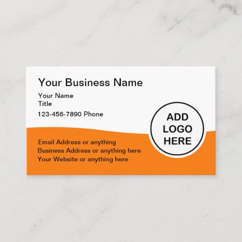 Corporate Logo Orange Modern Business Cards