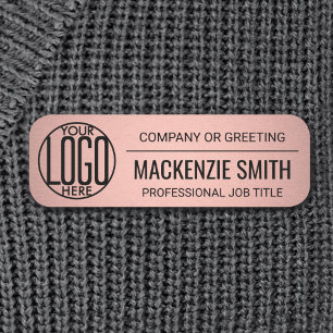 Corporate Logo Pink Color Printed Plastic Employee Name Tag