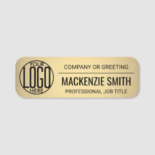 Engraved Name Badges EXECUTIVE WHITE GOLD personalised for staff and business 