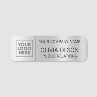 Corporate Logo Professional Employee Name Tag