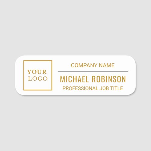 Corporate Logo Professional Employee  Name Tag