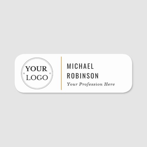 Corporate Logo Professional Employee  Name Tag