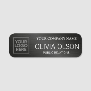 Corporate Logo Professional Employee Name Tag