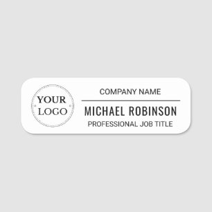 Corporate Logo Professional Employee Name Tag
