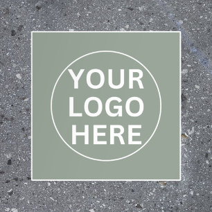 Corporate Logo Sage green Professional Branding Floor Decals
