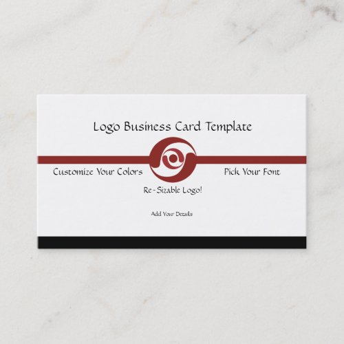 Corporate Logo _ Simple Red Logo Business Card