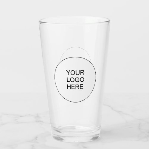 Corporate Logo Text Employee Promotional 16oz Beer Glass